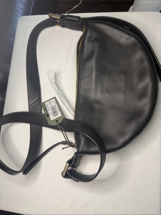 All Saints Handbags - AllSaints Black Pebbled Leather Pouch